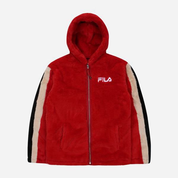 Fila Faux Fur Women's Jackets - Red,NZ 367-13284